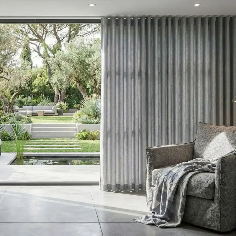 Vorhänge bodentiefe glafront